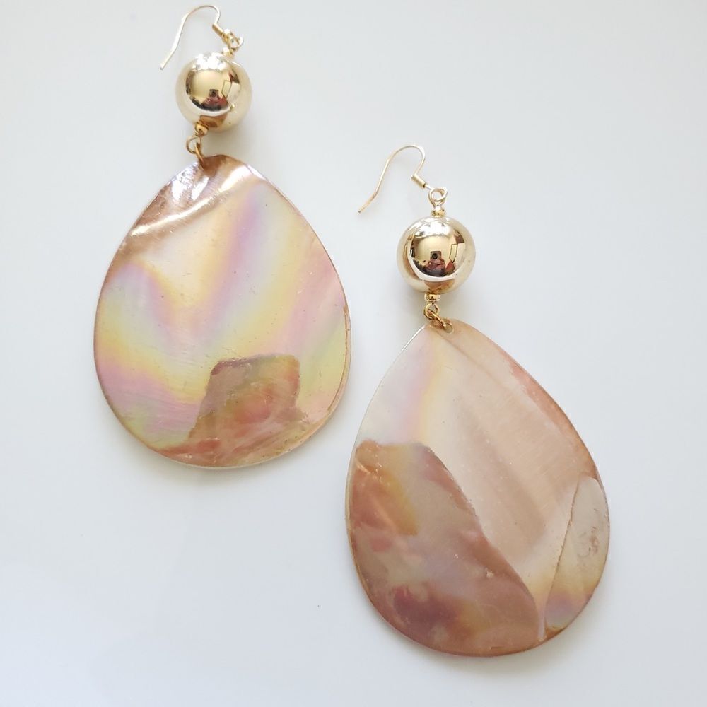 Anthro Shell Drop Earrings - Picture 5 of 14